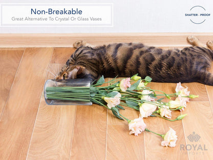 Royal Imports Flower Vase Acrylic Cylinder